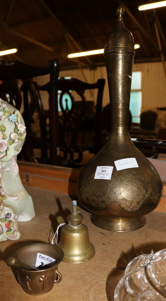 Persian reticulated lamps and small oil lamps etc